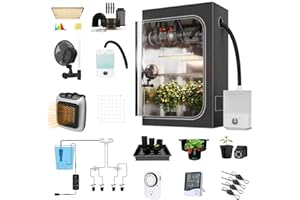 Supergrower 4X2X6FT Height Extra Grow Tent Kits Complete for Indoor Plants,Include Almost Everything for Indoor Plants Growing (LED Light+Tent+ 4" Vent Sets+Grow Tent Humdifier+Heater+Clip Fans)