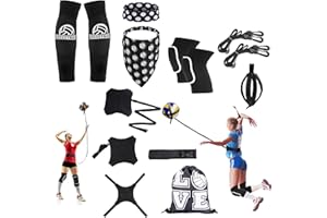 Hoemwarm 8 Pcs Volleyball Training Equipment Aid Kit, Girls Volleyball Trainer Knee Pads Elastic Belt Hand Straps Arm Sleeves Bags Spike Trainer Gear Gifts for Beginners Coaching Supplies