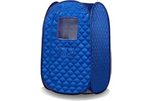 SMARTMAK Portable Sauna Tent, Foldable One Person Full Body Spa for Detox Therapy Without Steamer- Blue
