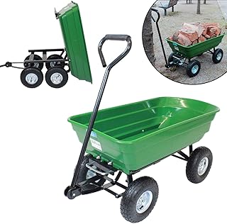 Profi Gartenkarre 300 kg Kippfunktion Lenkachse Transportwagen Bollerwagen Muldenkipper Gartenwagen kippbar