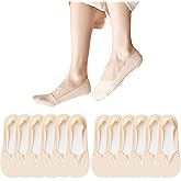 6 Pack No Show Socks Women Thin Socks Low Cut Liner Socks Non Slip Invisible for Flats Boat