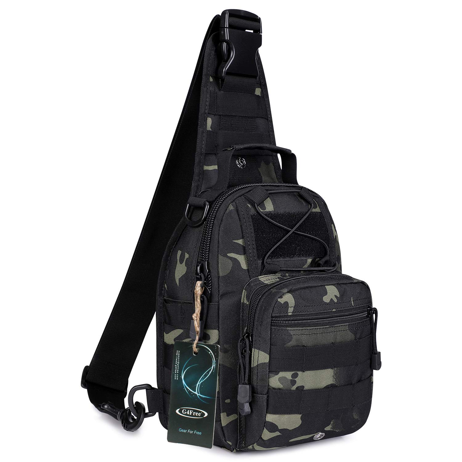 G4Free Lightweight Sling Bag Small One Strap Molle Backpack Fishing Hiking