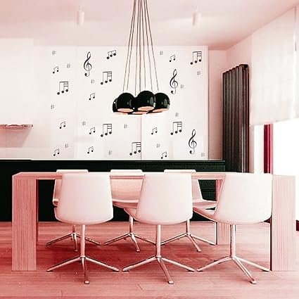 Kayra Decor Musical Notes Reusable Wall Stencil for Wall Decor/DIY Painting Stencil/Durable Than Wall Stickers in (16 X 24) Inches (Plastic Sheet), Clear