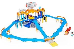 Mighty Express, Mission Station Playset with Exclusive Freight Nate Toy Train, Lights and Sounds