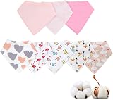 Newthinking 10 Pack Baby Bandana Bibs 6-24 Months 100% Cotton with Adjusting view 5