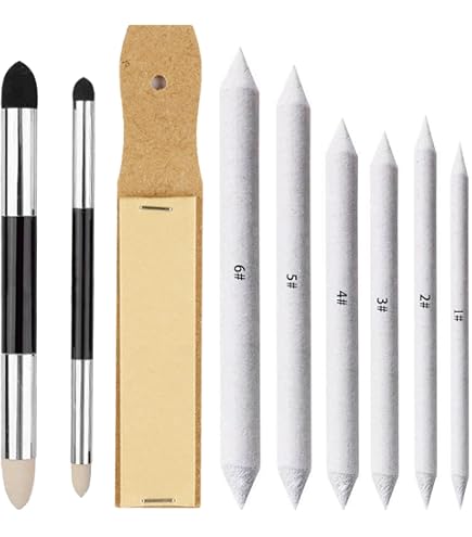 Estompe Double Tête éponge Lot De 6 Éponges à Double Tête Pour Estompe Et Dessin - Outils Artistes Et Étudiants Estompe Double Tête éponge Lot De 6 Éponges à Double Tête Pour Estompe Et Dessin - Outils Artistes Et Étudiants