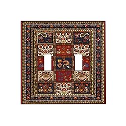 Spshian Vintage Boho Tribal Rustic Blue Red Paisley