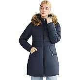 Orolay CHIIONE Winter Puffer Jacket Women's Slim Windproof Down Coat with Detachable Fur Collar & 3 Pockets, Warm Parka