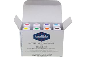 Food Coloring AmeriColor Soft - Gel Paste Junior Kit, 8 Colors, .75 Ounce Bottles