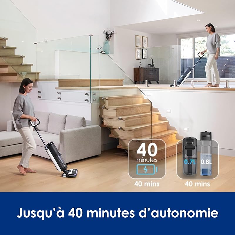 Floor One S7 Pro Aspirateur Laveur, SmoothPower, Éclairage LED