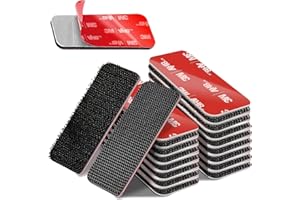 ZDSYZXB 10Pcs 3M Hook and Loop Double Sided Tape, Large Picture Hanging Strips Heavy Duty, Command Poster Strips, Self Sticky Adhesive Fasteners for Window Fixing, Mosquito Net, Carpets and DIY (Red)