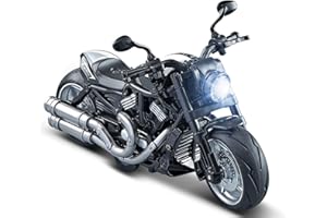 Gilumza Pull Back Motorcycles Toy, Moto Gift with Music Lighting, Wolverine Motorcycle Toys for Boys Kids Age 3-12 Year Old (Black)