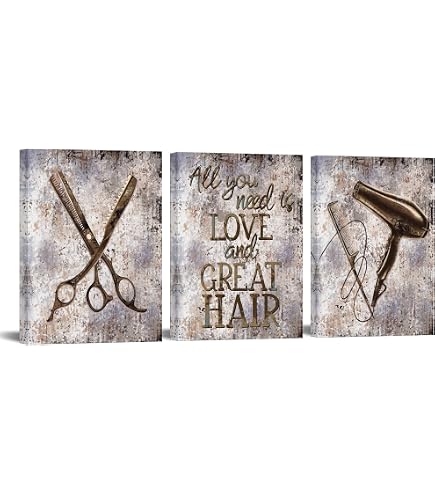 Targa In Metallo Per Parrucchiere – Scritta 'Invest In Your Hair' – Decorazione Da Parete Retrò 30x20 Cm - 5