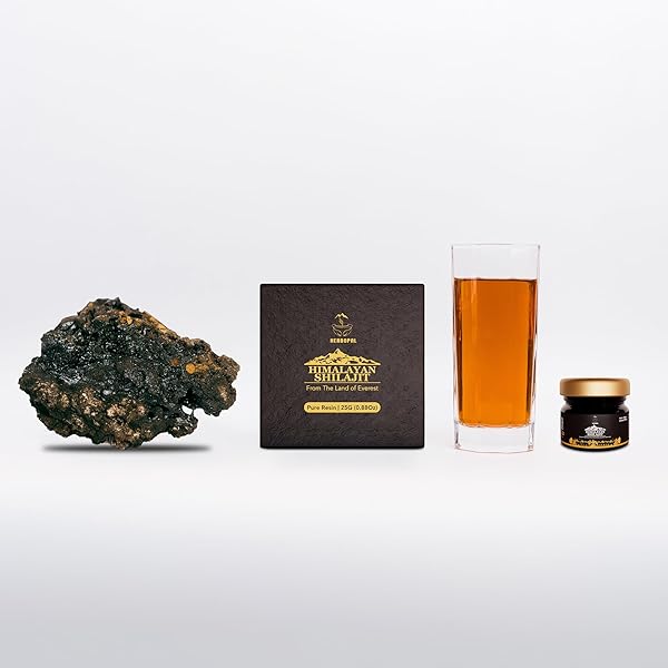 SHILAJIT – PURE ORGANIC RESIN FOR NATURAL ENERGY BOOST, IMMUNE SYSTEM SUPPORT, AND VITALITY ENHANCEMENT – 25 GRAM