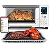NuWave Bravo XL 1800-watt Smart Air Fryer Convection Oven with Integrated Digital Temperature Probe Plus Non-Stick Grill/Grid
