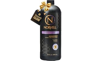 Norvell Premium Spray Tan Solution Venetian 1 Liter – Professional Sunless Tanning Formula for Natural Bronze Glow, Streak-Free, Fast-Drying, Long-Lasting Color