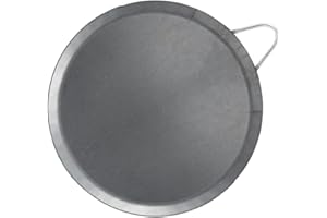 FIESTA BRANDS Comales Para Tortillas Grande Para Estufas for Tortillas y Quesadilla Carbon Steel Heavy Duty Metal Handle (11.5 Inch)