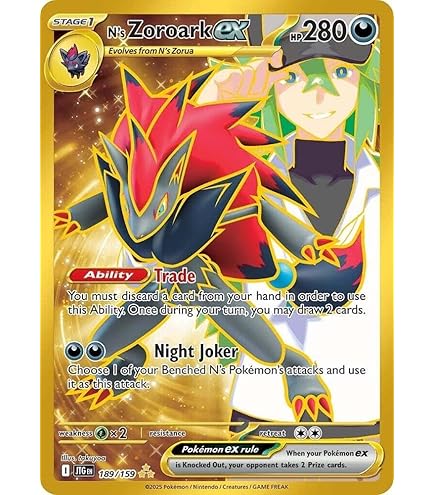 Amazon.com: Pokemon - N's Zoroark ex 175/159 – Journey Together