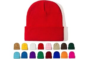 Ruqizhi Beanie Hats for Men Women Slouchy Beanie Hats Winter Knit Cuffed Beanie Soft Hat