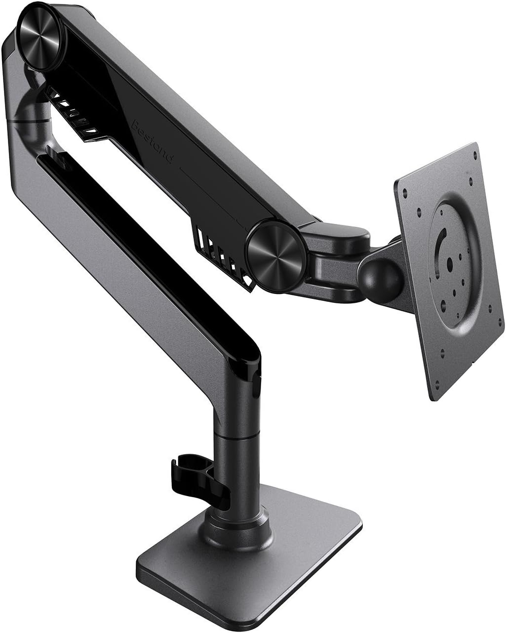 Monitor Arm, Cucumbe Premium Alumium Gas Spring LCD Monitor Desk Mount Stand for 10"-27" Computer Screens, Grey