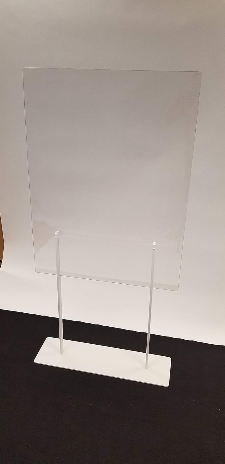 Plexiglass Partition Dividers 72”H x 36”W - Clear Screens Sanitation Walls/Great for Offices, Salons, Clinics, Nail Salons, and Restaurants (White)