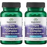 Swanson Triple Magnesium Complex 400 Milligrams 30 Capsules (2 Pack)