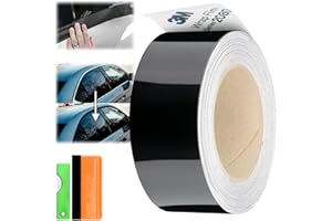 EZAUTO WRAP 4 inches x 25 Feet 3M 1080 2080 Gloss Black Vinyl Wrap Kit for Black Out Chrome Delete Window Trim Door Trim Free Tool Kit