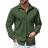 COOFANDY Mens Wrinkle Free Dress Shirts Long Sleeve Untucked Shirts Casual Button Down Shirts
