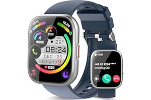AYCY Smart Watch for Men Women Bluetooth Call, 1.85" HD Touch Screen Fitness Watch with Sleep Heart Rate Monitor, 112+ Sports Modes, IP68 Waterproof Activity Trackers for Android iOS, Blue