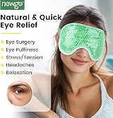 NEWGO Cooling Eye Mask Gel Cold Therapy For Puffy Eyes Migraine Green view 2