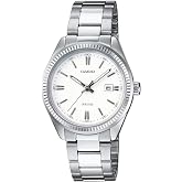 Casio LTP1302D-7A1V Women's Classic Fluted Bezel Stainless Steel White Dial Analog Watch