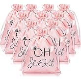 Whaline 10Pcs Wedding Hangover Bag 6 x 8 Inch Blush Bachelorette Party Favor Hangover Kit Bags Large Drawstring Bag Gift Wrap