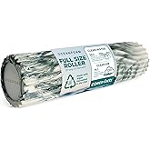 Oceanfoam Tidal Roller - Hunter Marbled - Muscle Massage Foam Roller for Back Pain & Stretching - Firm and Ergonomic Wide Wave Textured - Yoga, Athletics, & Wellness - Full Size, 20" x 5"