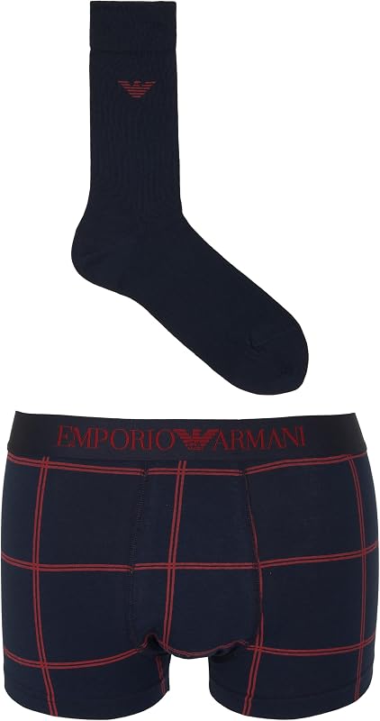 Coffret Cadeau pour Homme avec Short + Chaussettes, Bleu, S, Bleu, S