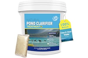 LMJP Pond Clarifier Treatment – 12 Packets Natural Pond Water Clear for Outdoor Lakes – Beneficial Enzymes to Improve Water Clarity & Eliminate Odor – Treats Up to 144000 Sq Ft