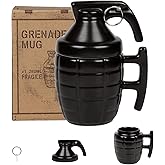 loobuu Novelty Ceramic Coffee Mug, Cool Coffee Cup, Grenade Design Mug | 9.4 oz capacity, Birthday gifts for men, Dishwasher safe, Ergonomic handle