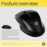HP 250 Dual Mouse Dual-Mode 2.4GHz Bluetooth Ambidextrous Black view 3
