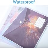 GoodtoU Clear A4 Plastic Wallets 24 Pack with Label Pocket Snap Button view 3