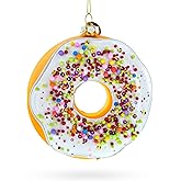 Doughnut Delight Blown Glass Christmas Ornament