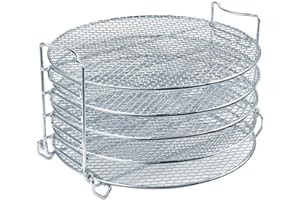 BRENSTEN Dehydrator Rack For Ninja Foodi Accesories, Pressure Cooker and Air Fryer 6.5 Quart & 8 Quart - Stainless Steel Cooker Rack With Five Stackable Layers