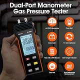 Kethvoz 189A Digital HVAC Manometer Pressure Gauge Monitor ±13.79kPa ±2.000Psi view 2