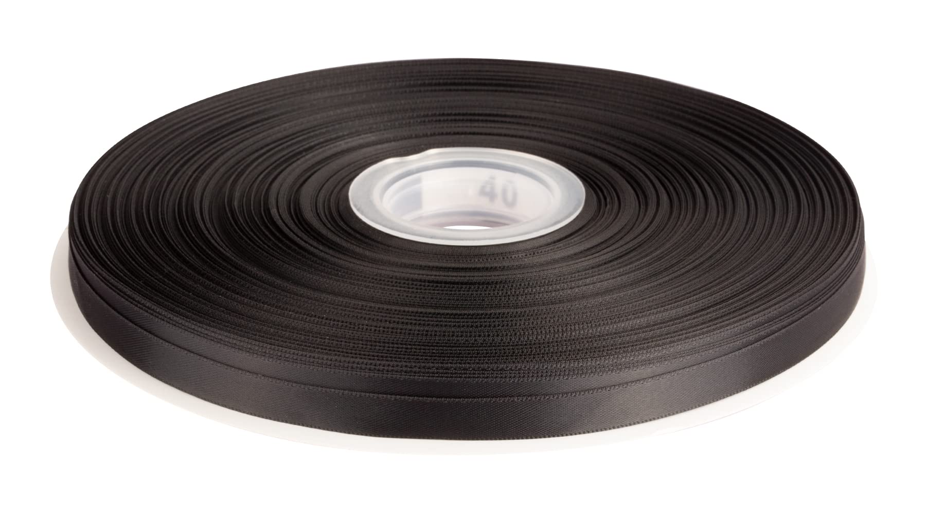 Double Faced Satin Ribbon, 9mm X 91M, Solid Polyester Ribbon for Gift Wrapping, Crafts, Wedding Party Ceremony Decoration, Floral Arrangement, Sewing (Black)