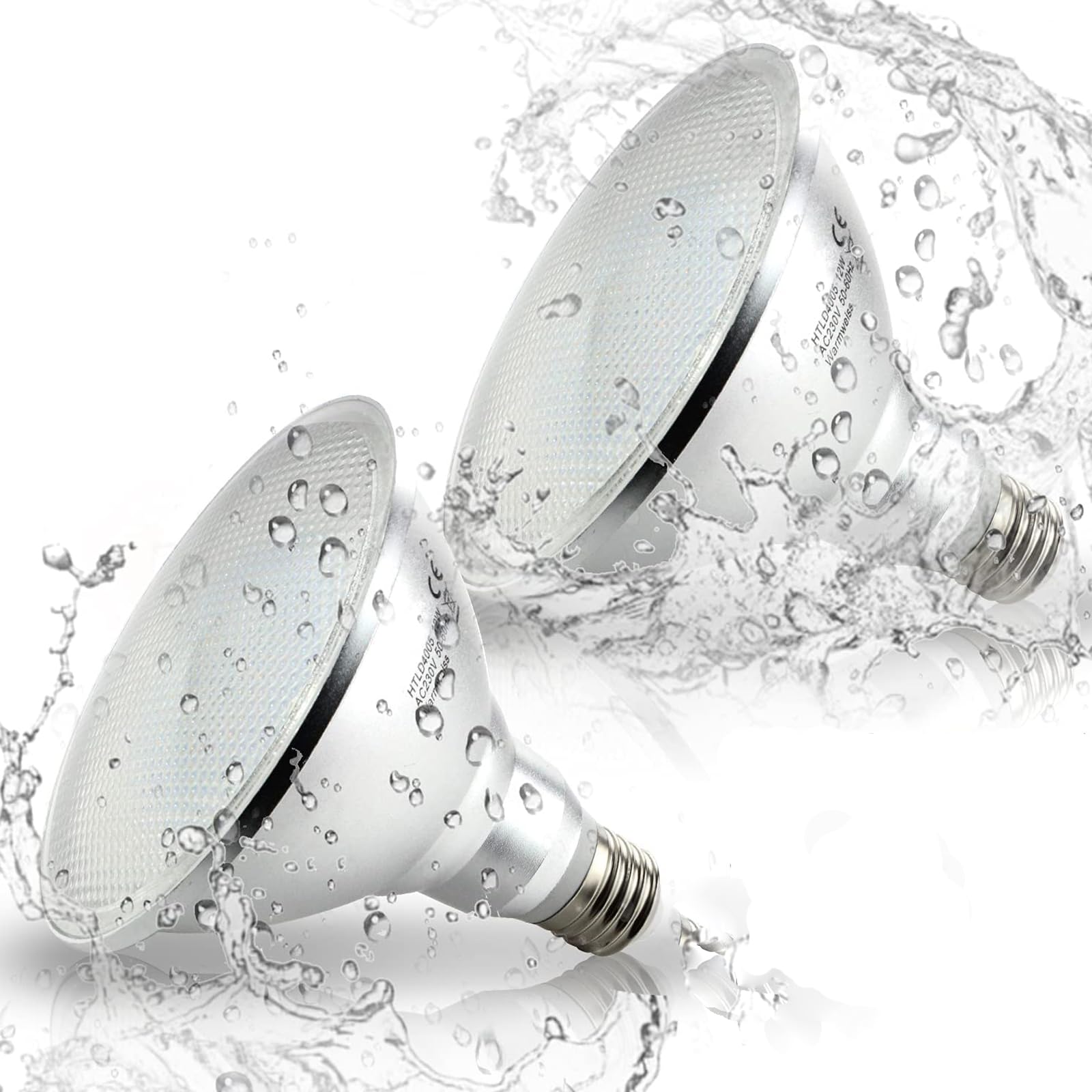 HiBay 2 Packs 15W Par38 E27 LED Bulbs IP65 Warm White Spot Lights PAR Reflector Floodlight 240V,1400 Lumen Eqv 150W Halogen for Outdoor Use