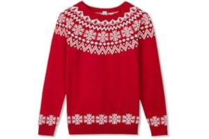 BOBOYOYO Girls Sweaters Christmas Ugly Kids Sweater Cotton Holiday Teen Winter Pullover Crew Neck Long Sleeve Knit Top