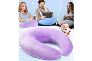 vamorry Gaming Pillow Arm Support Pillow for Bed & Sofa: Ergonomic U-Shaped Lap Pillow with Elbow Rest for Adults & Kids - Reduces Arm Pain & Fatigue During Gaming, Reading, Working & Crocheting