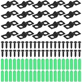 uxcell 20Pcs 3mm(1/8") Two Hole Pipe Strap, Rigid U Brackets Conduit Clamp Heavy Duty Carbon Steel Pipe Strap Clip with Self-Tapping Screws and Expansion Tubes for Fixing Tube Wire Cord