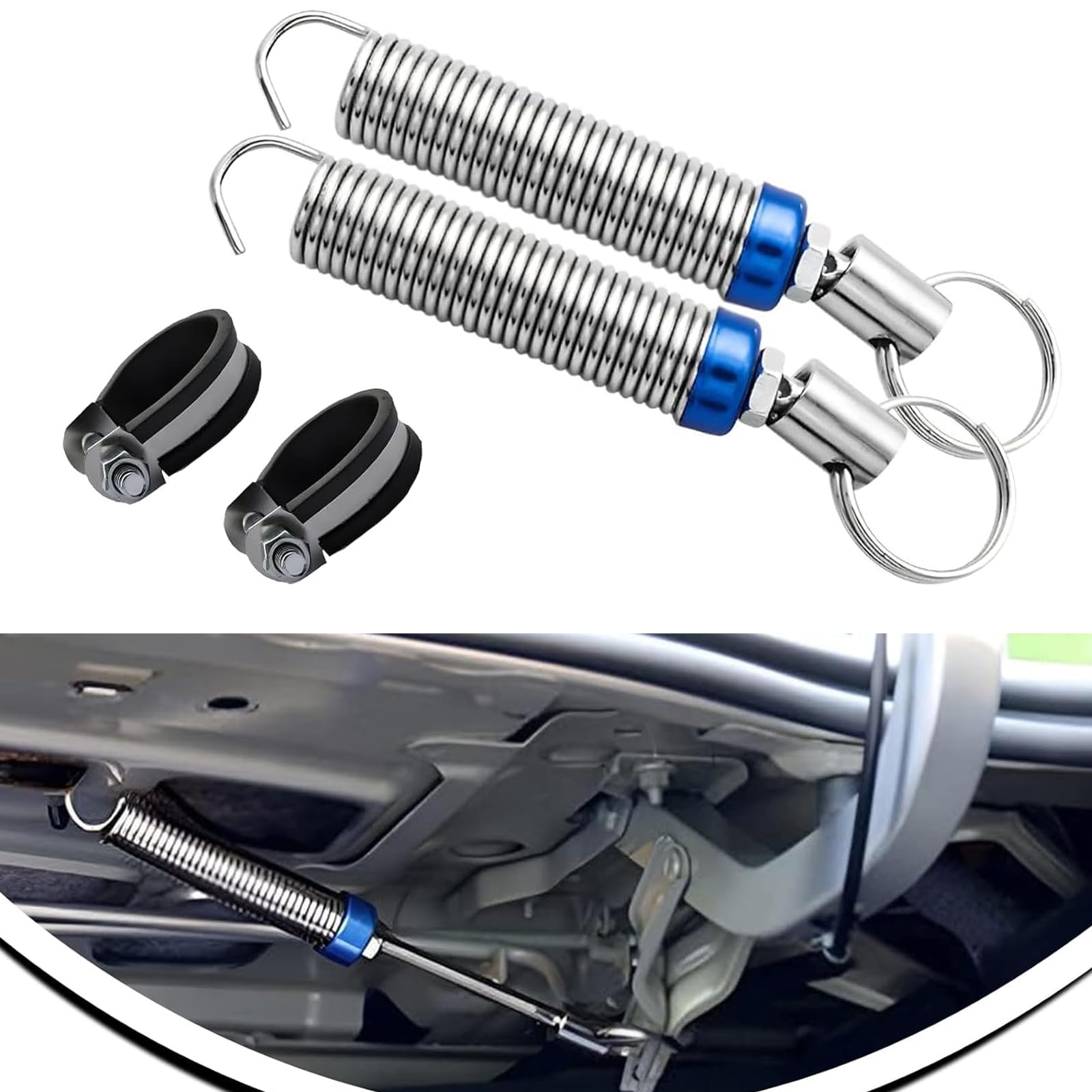 Photo 1 of UGSHY 2 PCS Car Trunk Spring, 5.9"-9.44" High Carbon Alloy Steel Full-Thread Screw-Adjustable Automatic Lifting Spring Device, Multi-Functional Auxiliary Opening Accessory, for Most Models (Silver)