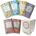 LIFFLY 14 Packs Scented Sachets for Drawers and Closets Lavender Rose Jasmine Ocean Vanilla Sandalwood 6 Different Scent Gift Box