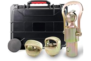 COOHAME Gooseneck OEM Ball and Safety Chain, Goose Neck Hitch Ball for RAM Pickup Trucks 2500/3500, Stainless Steel Components 30000 lbs GTW / 7500 lbs VTW with 2 Heavy Duty Safety Chain Anchors - GNXA2062