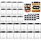 24 Pack Plastic Jars with Lids 16 oz (12 Pack) & 8 oz (12 Pack), Vivimee Clear Plastic Mason Jars, Leakproof Slime…